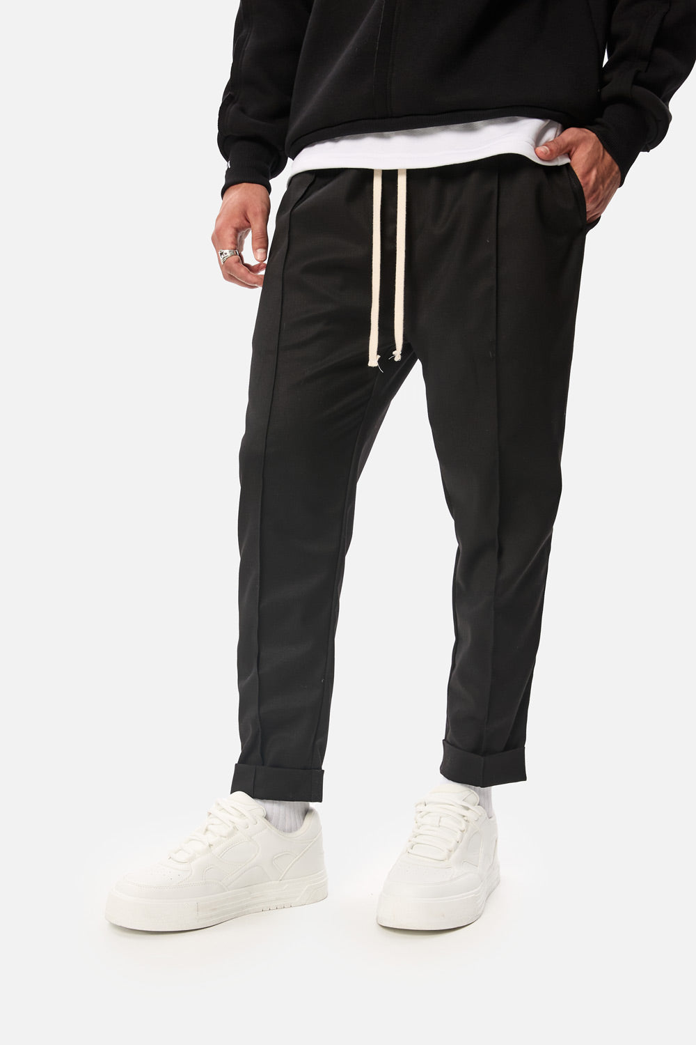 Thom Black Cloth Pants