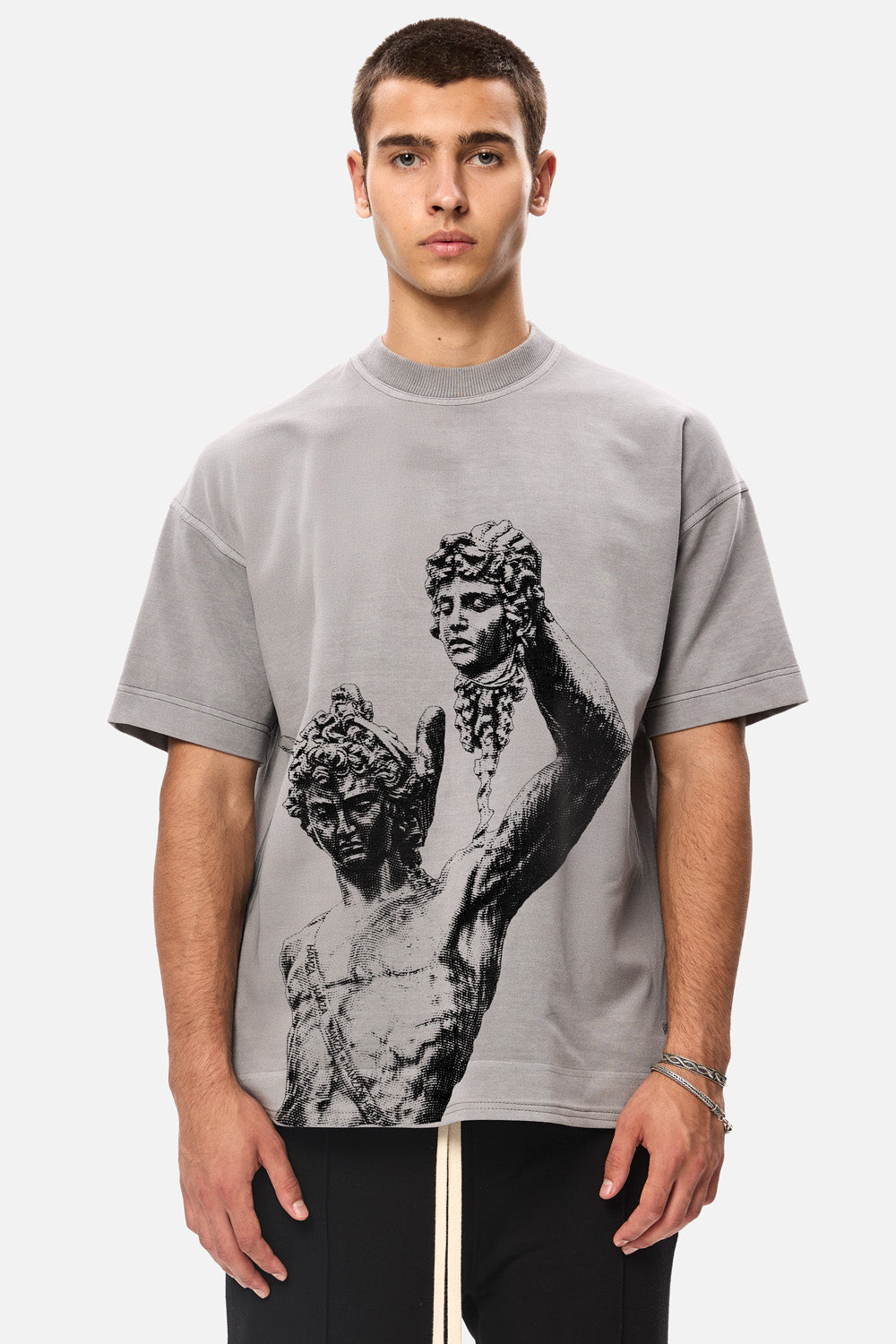 Perseus Grey Printed T-shirt