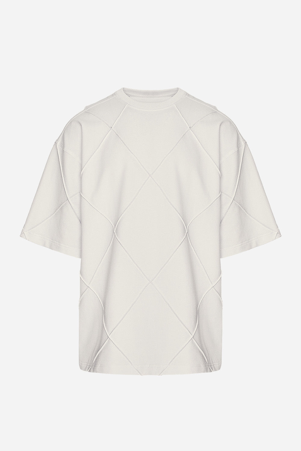 Tricou negru oversized cu cusaturi Diamond