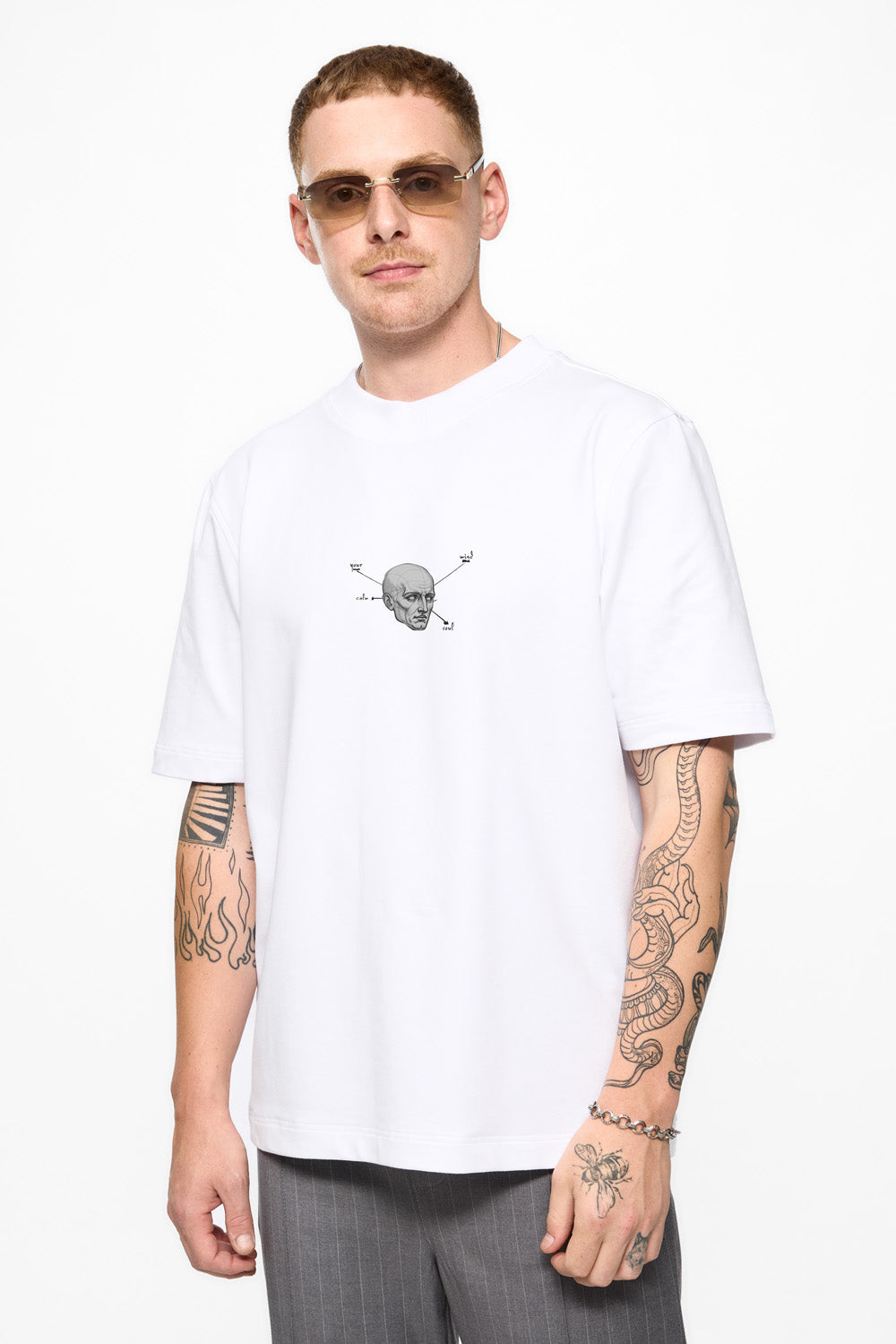 Tricou alb cu imprimeu Los angeles 