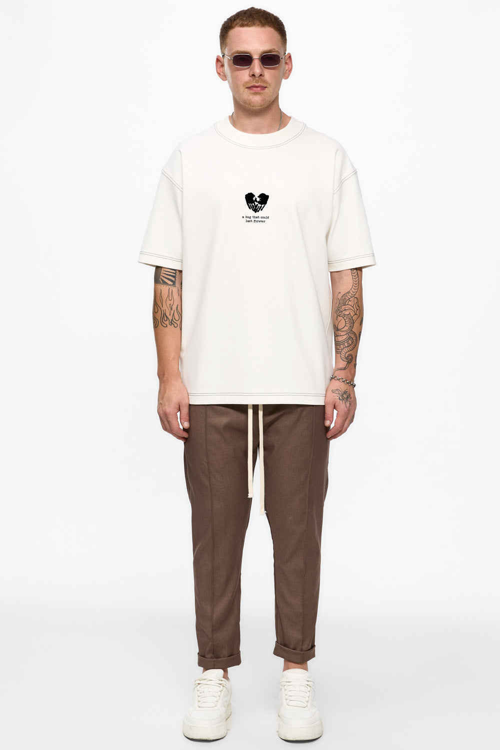 Tricou Off-White cu imprimeu Valentines