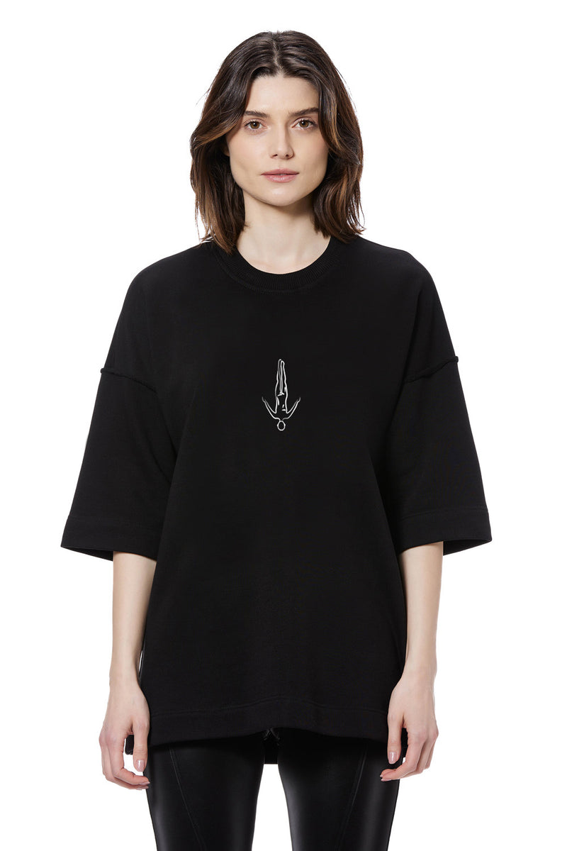 Angel embroidered W T-Shirt