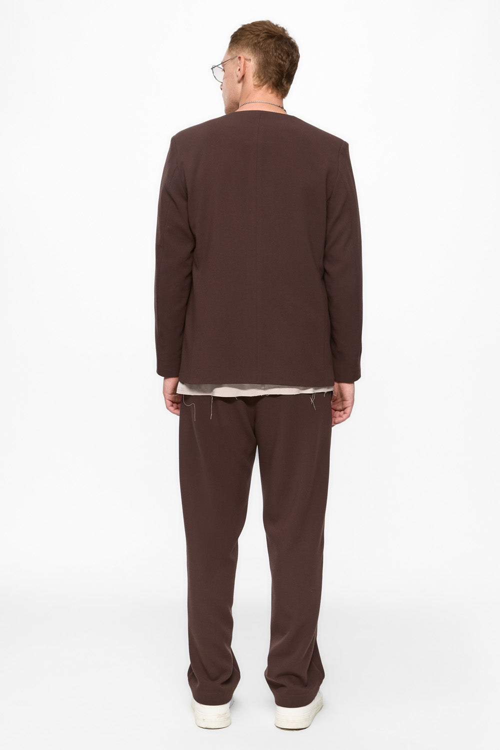 Cardigan maro din stofa 247 V2