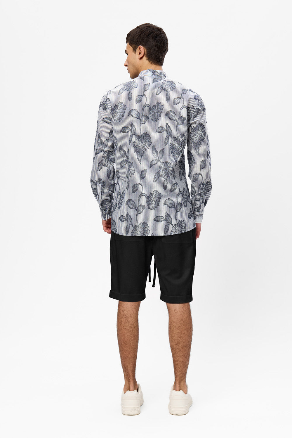 Thomas Black Cloth Shorts