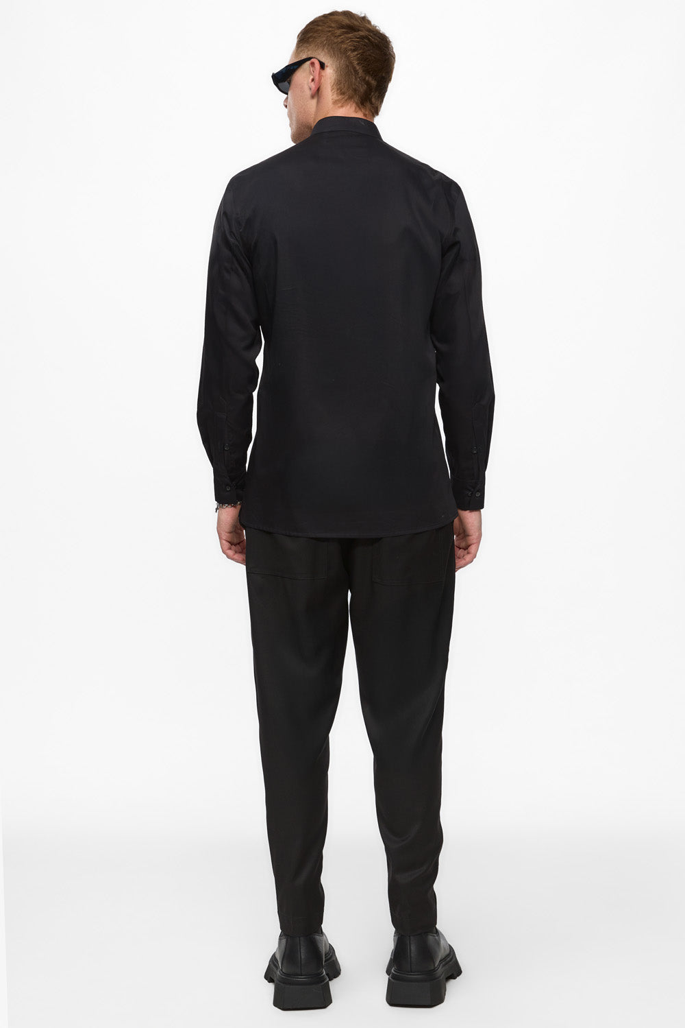 Camasa neagra din poplin Thom V2
