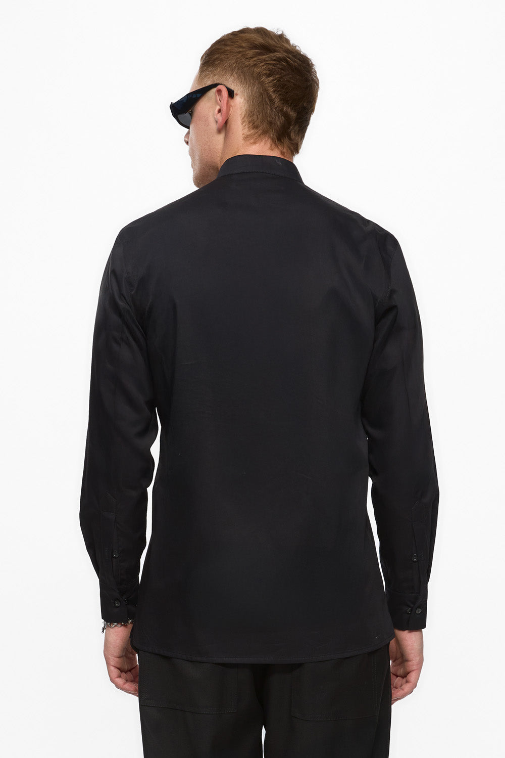 Camasa neagra din poplin Thom V2