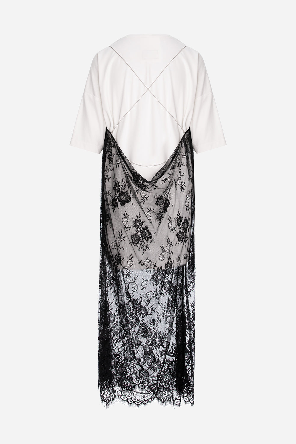 Negligee v2 double-layered Lace White Dress