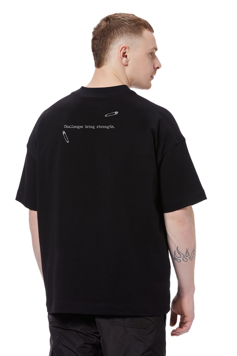 Safety Pin embroidered T-Shirt