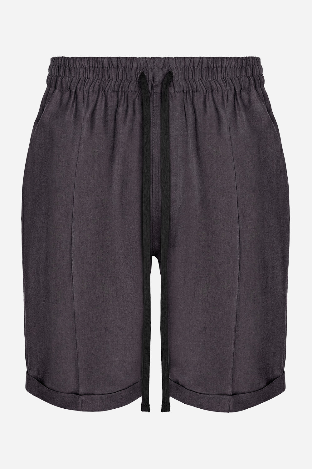 Pantaloni scurti negri din in Thomas