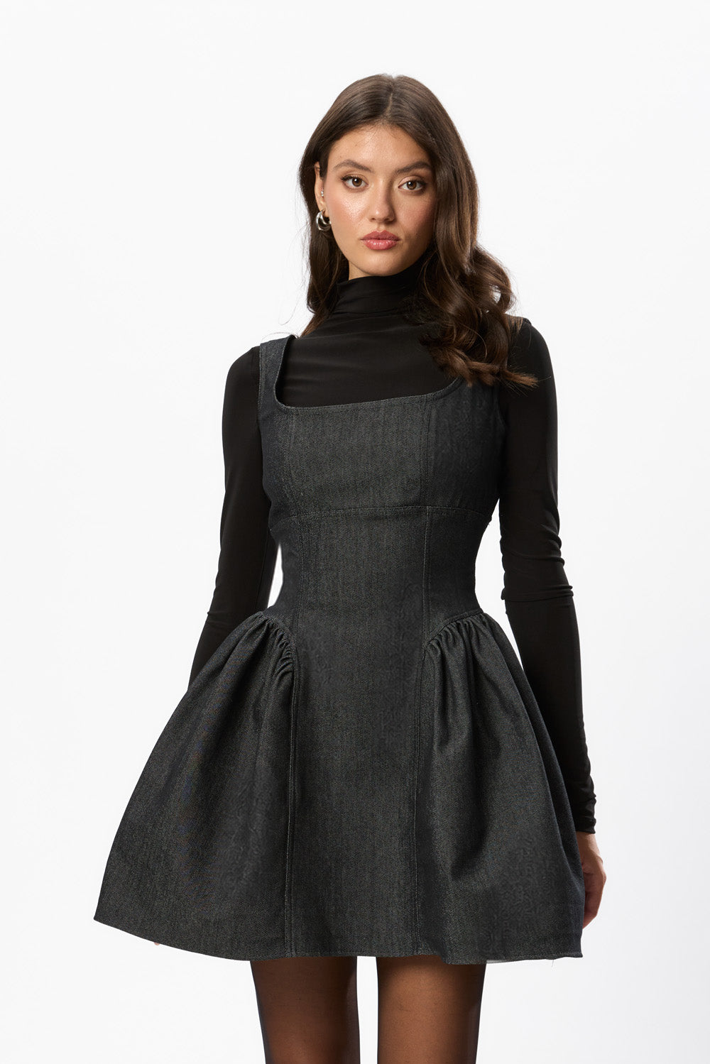 Alicia  Dark Blue Denim Mini Dress