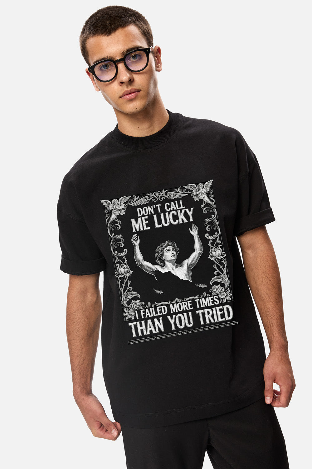 Don't call me lucky T-shirt black