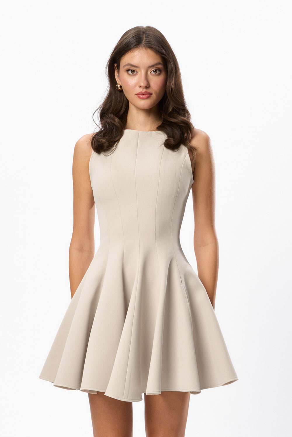 Rochie vanilla din stofa Sienna