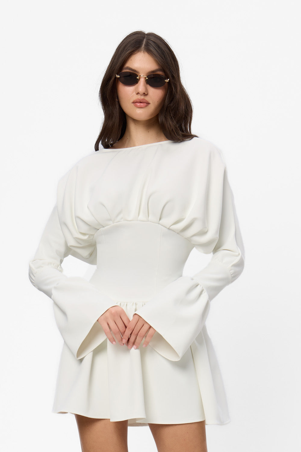Rochie off-white din stofa Nyssa Cloth