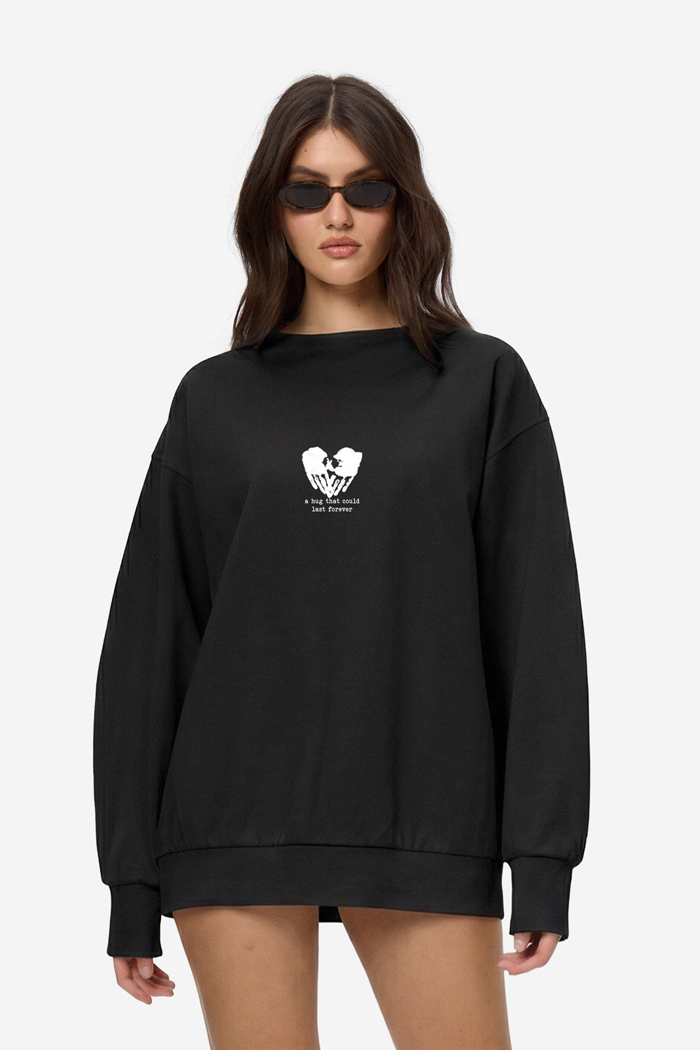 Valentines Printed Black Sweater