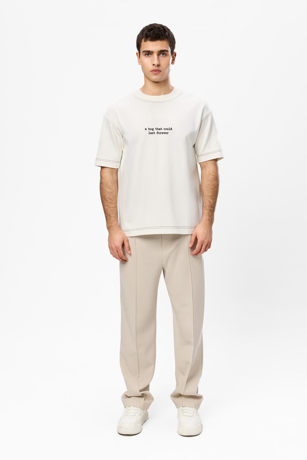 Tricou Off-White cu imprimeu Valentines 2.0 - Hamza