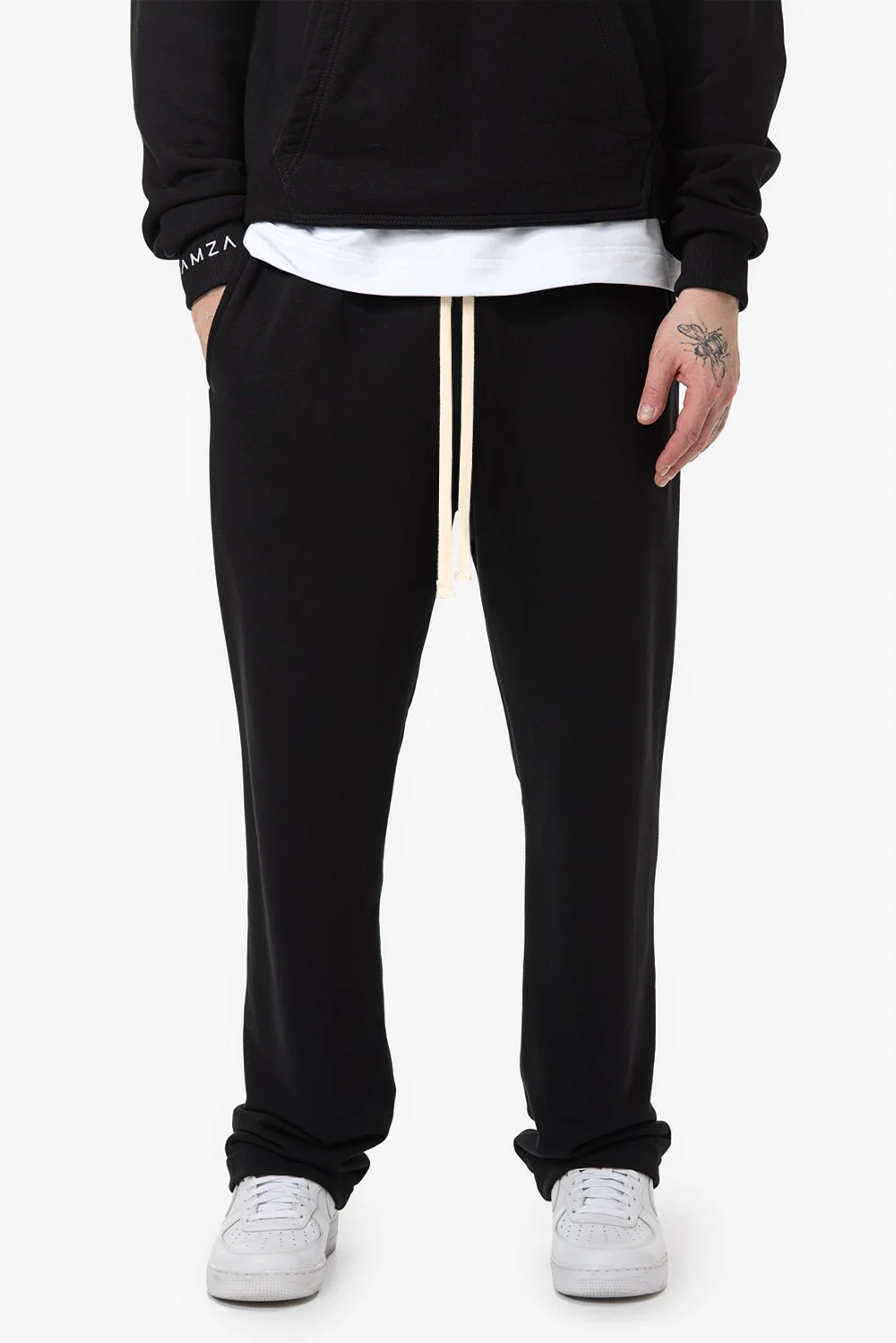 Pantaloni negri trening din bumbac 247