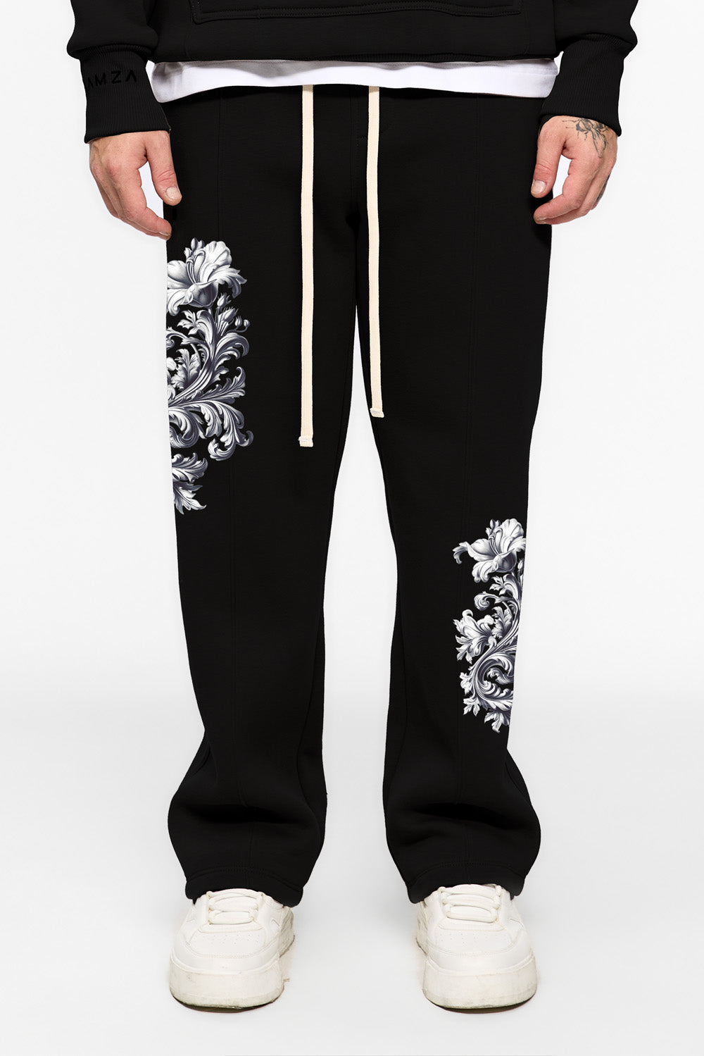 Baroque black fleece Hoodie