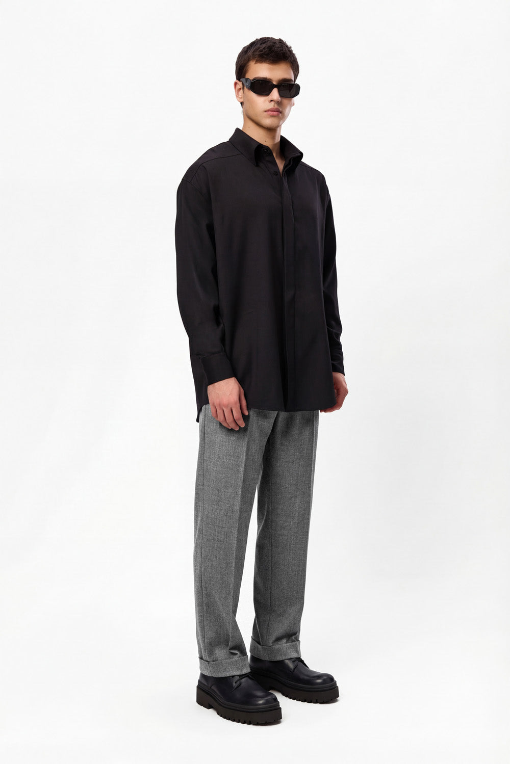 Pantaloni gri din stofa 247 A1