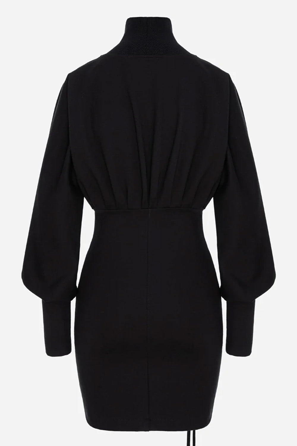 Rochie neagră cu detalii corset și șnur  Nyssa Linea