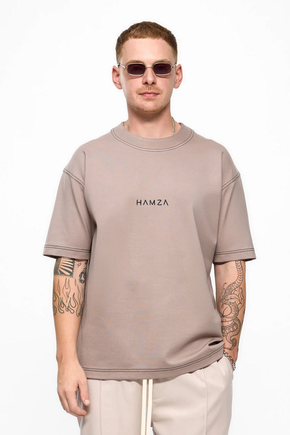 Tricou bej cu broderie Kira