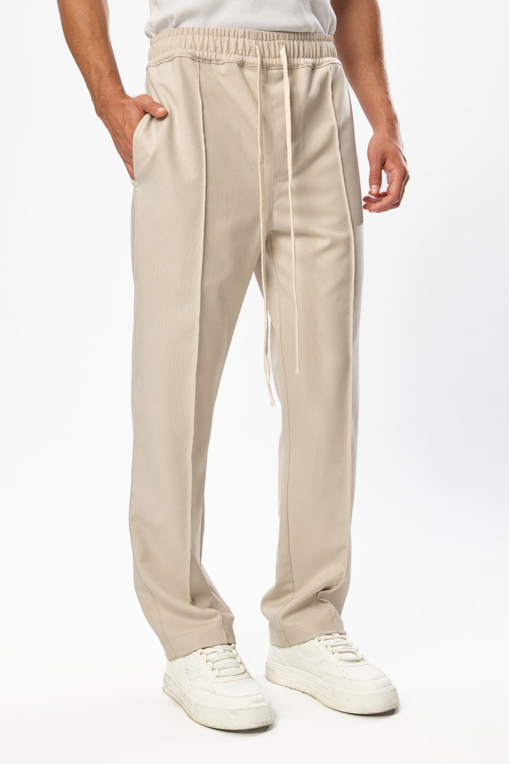 Pantaloni Off White din stofa cu lână 247