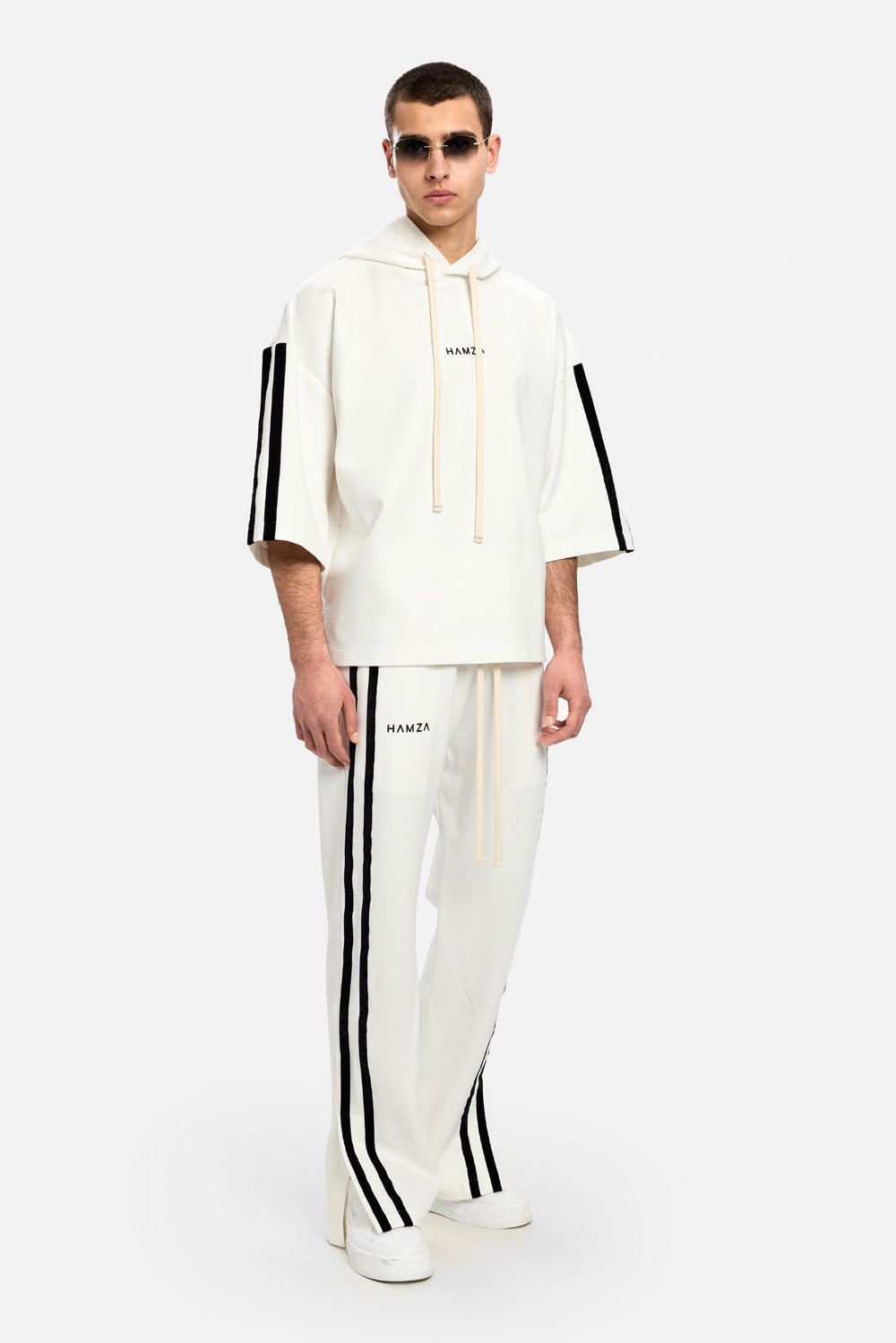 Tricou off white oversized cu gluga Vanilla