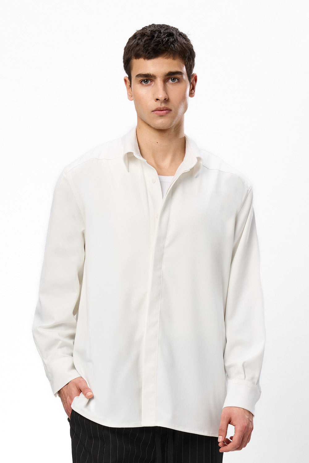 Camasa neagra oversized din Stofa 247 V2