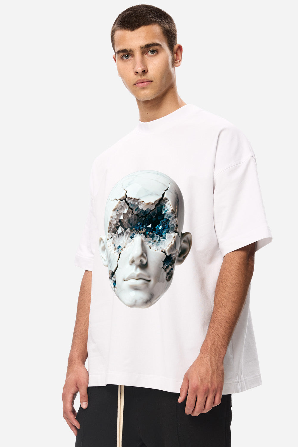 Amethyst Printed White T-Shirt