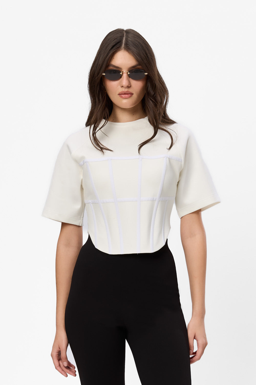 Top off-white cu corset Contour