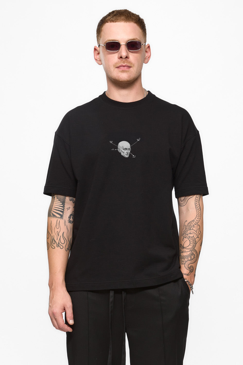 Tricou negru cu imprimeu Los angeles 