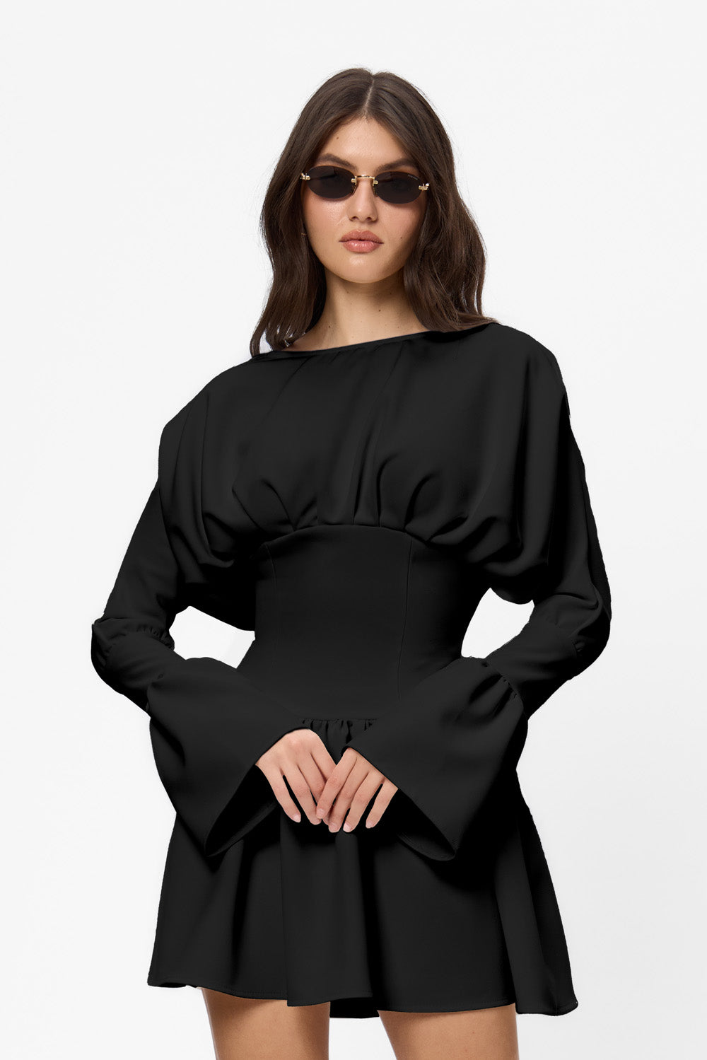 Rochie Neagra din stofa Nyssa Cloth