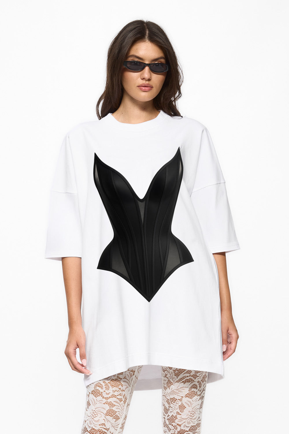 Rochie cu imprimeu Contour| Femei | Alb | Stil modern și elegant Confort și funcționalitate Hamza Workshop
