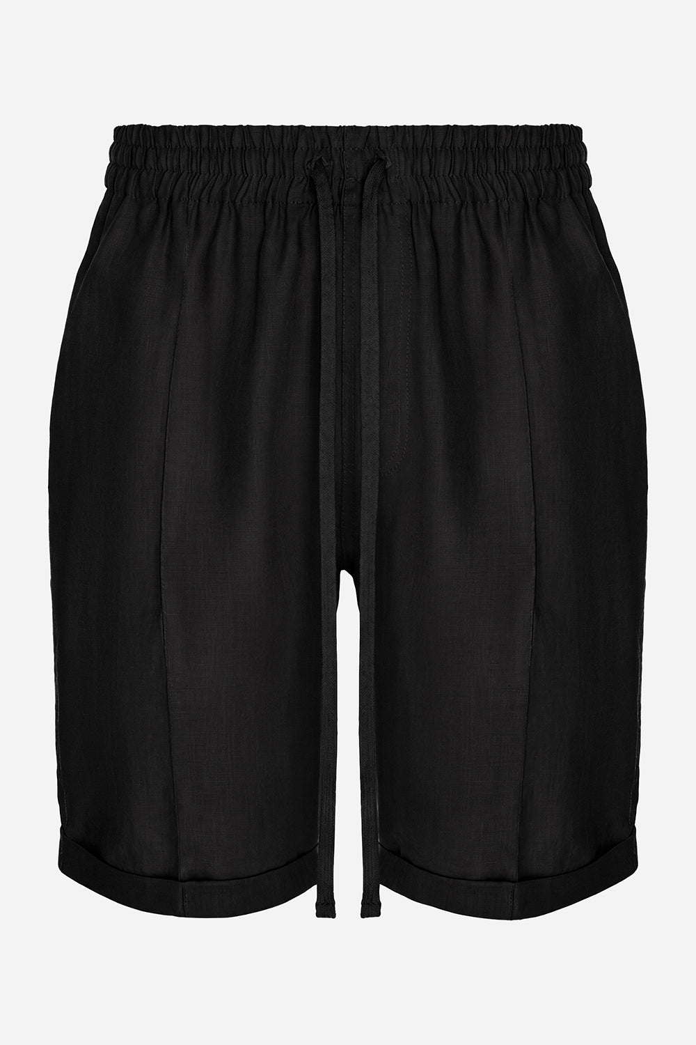 Thomas Linen Black Shorts
