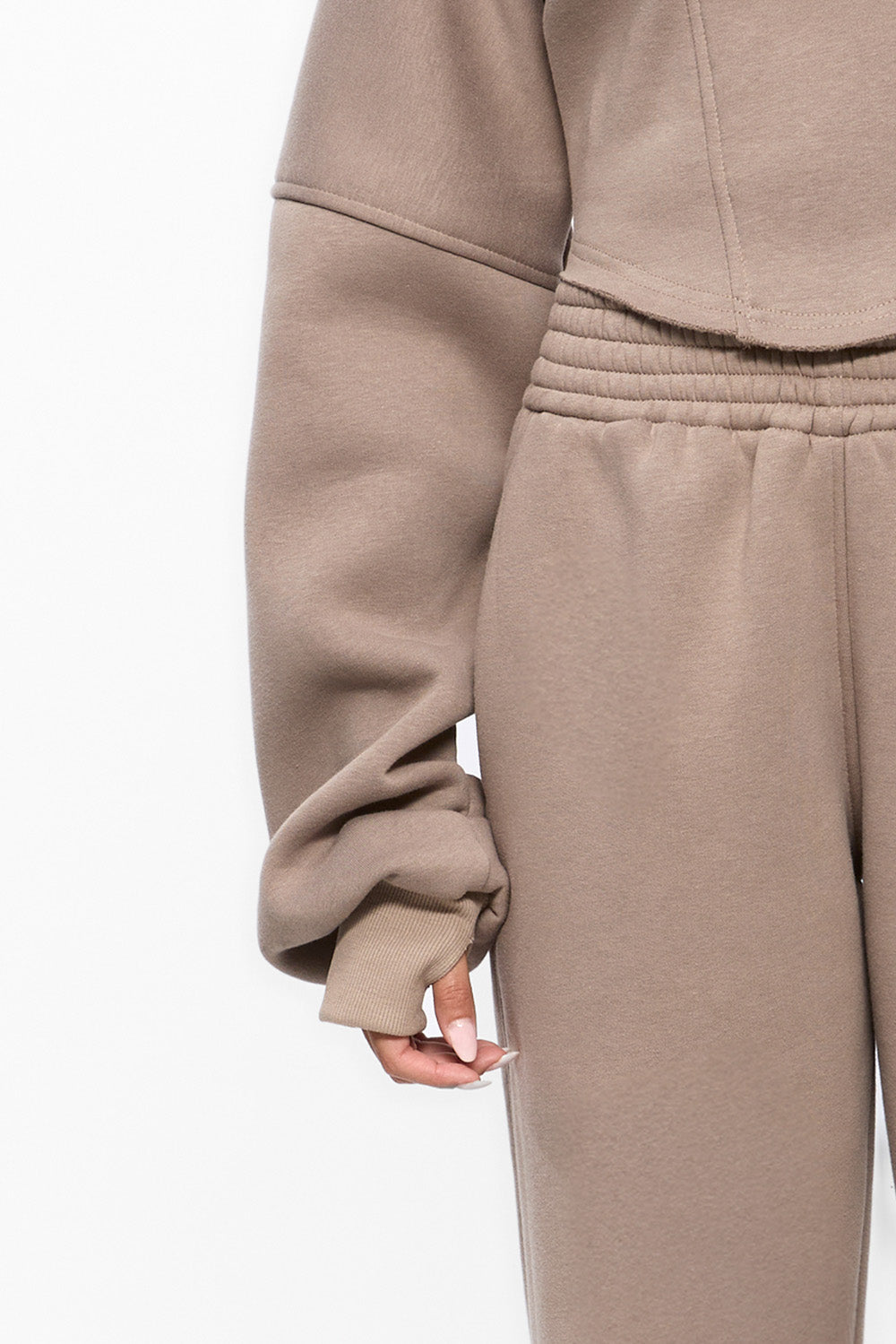 Goddess Beige Corset fleece Turtleneck