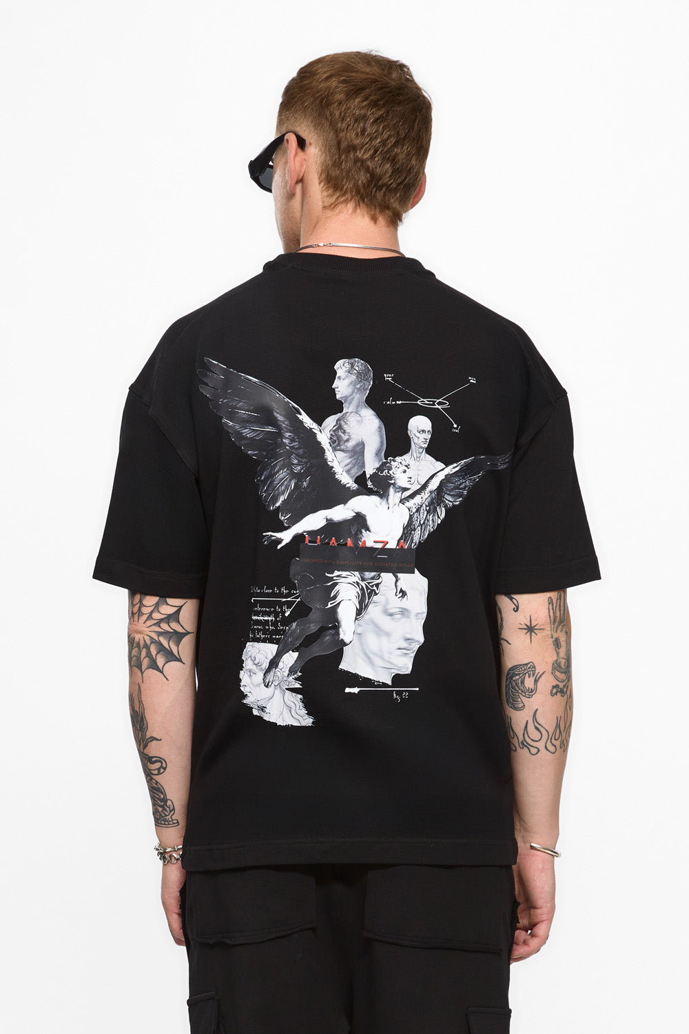 Tricou negru cu imprimeu Los angeles 