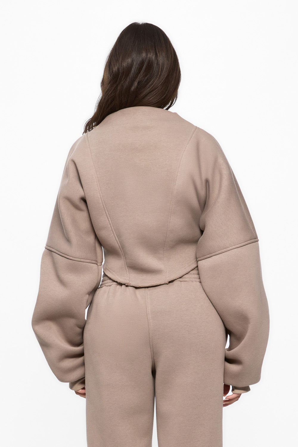 Goddess Beige Corset fleece Turtleneck