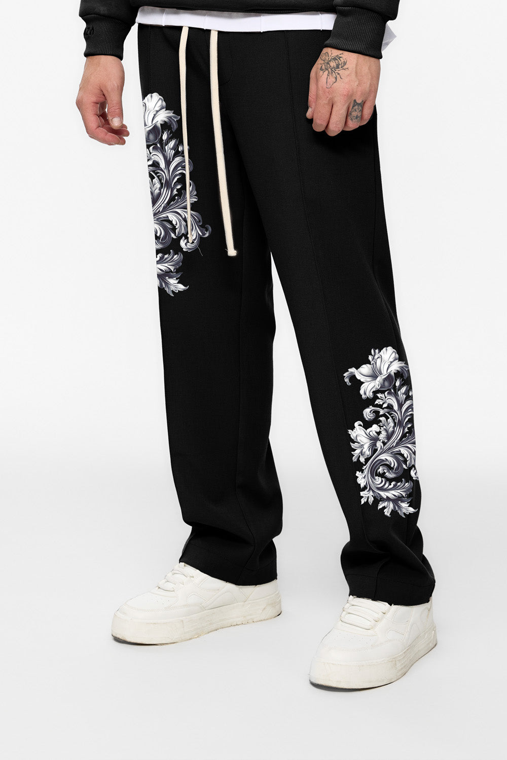 Baroque black fleece Hoodie