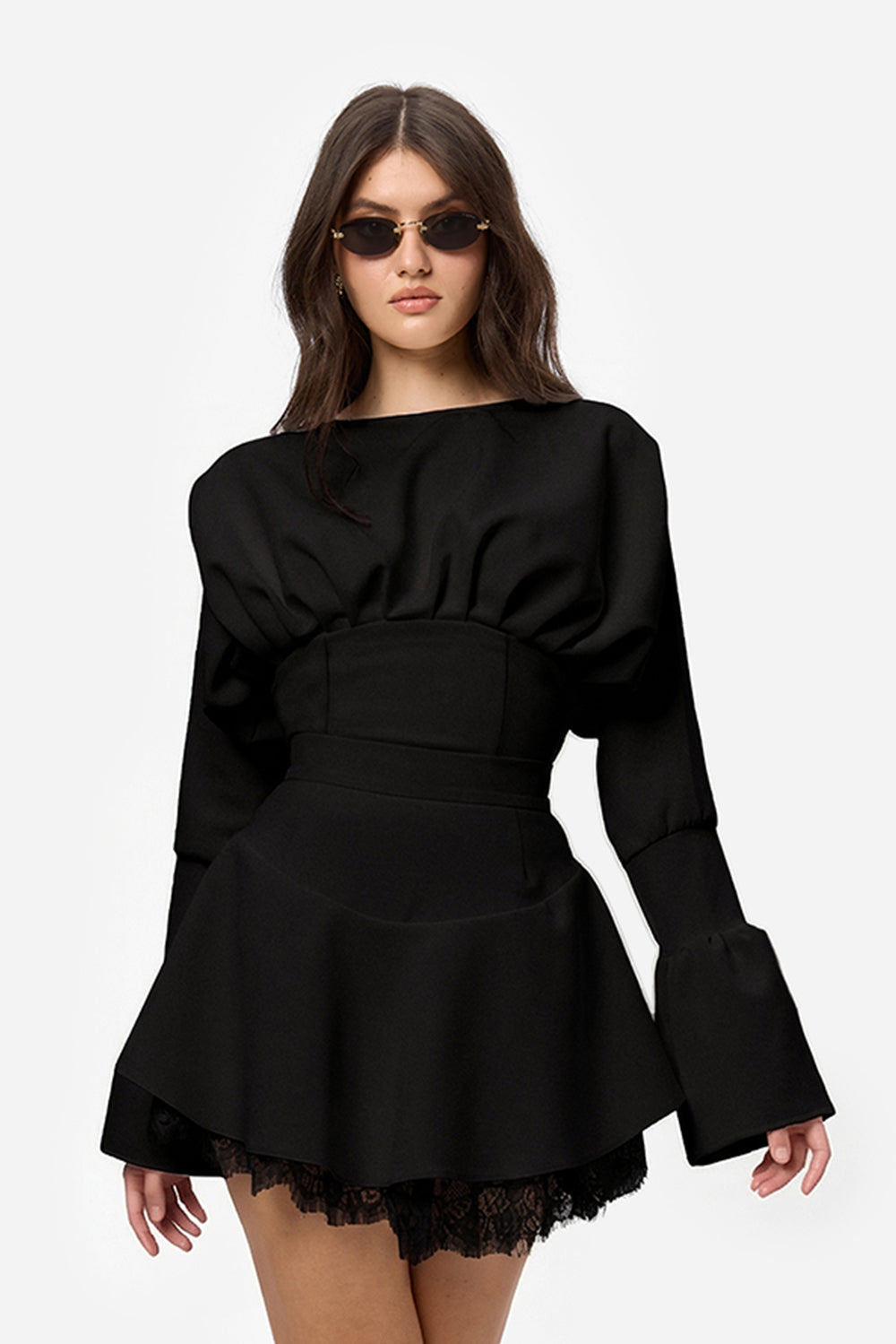 Top negru Nyssa Cloth