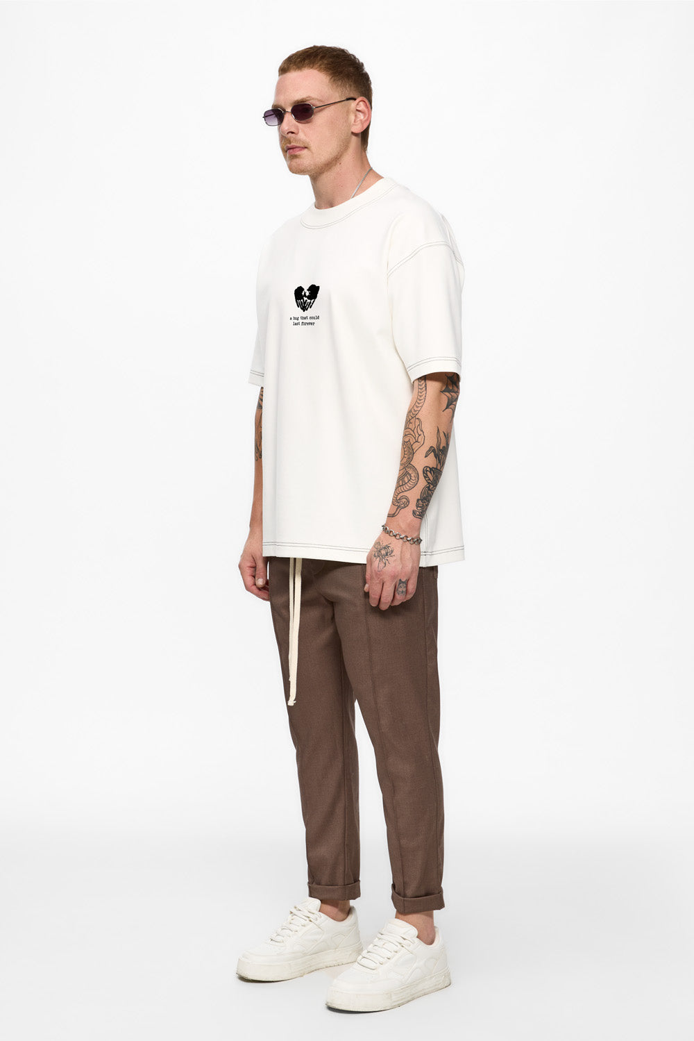 Valentines printed Off-White T-shirt - Hamza