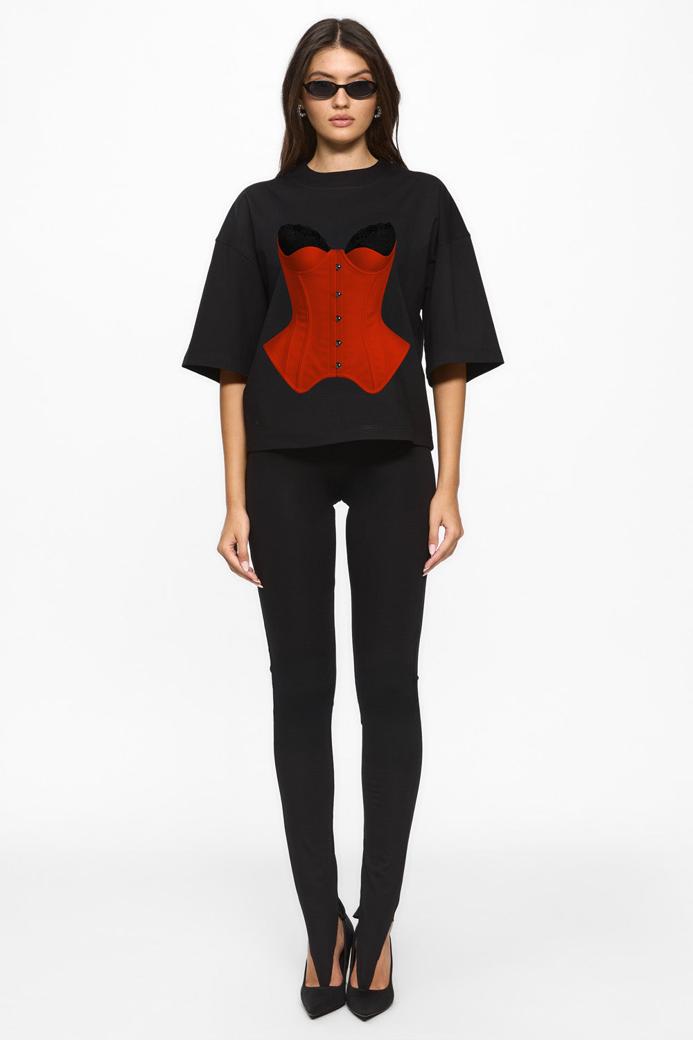 Tricou negru cu imprimeu Verona