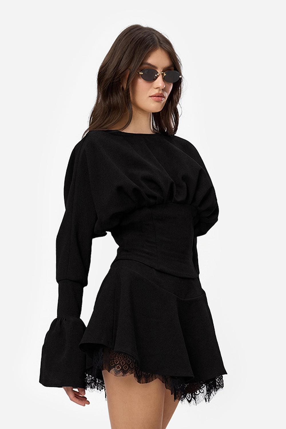 Top negru Nyssa Cloth