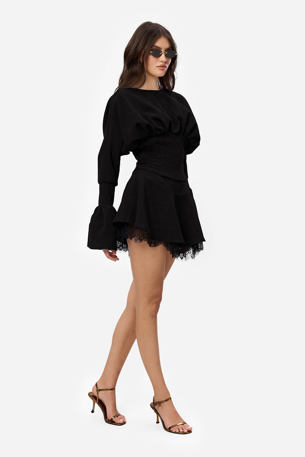 Top negru Nyssa Cloth