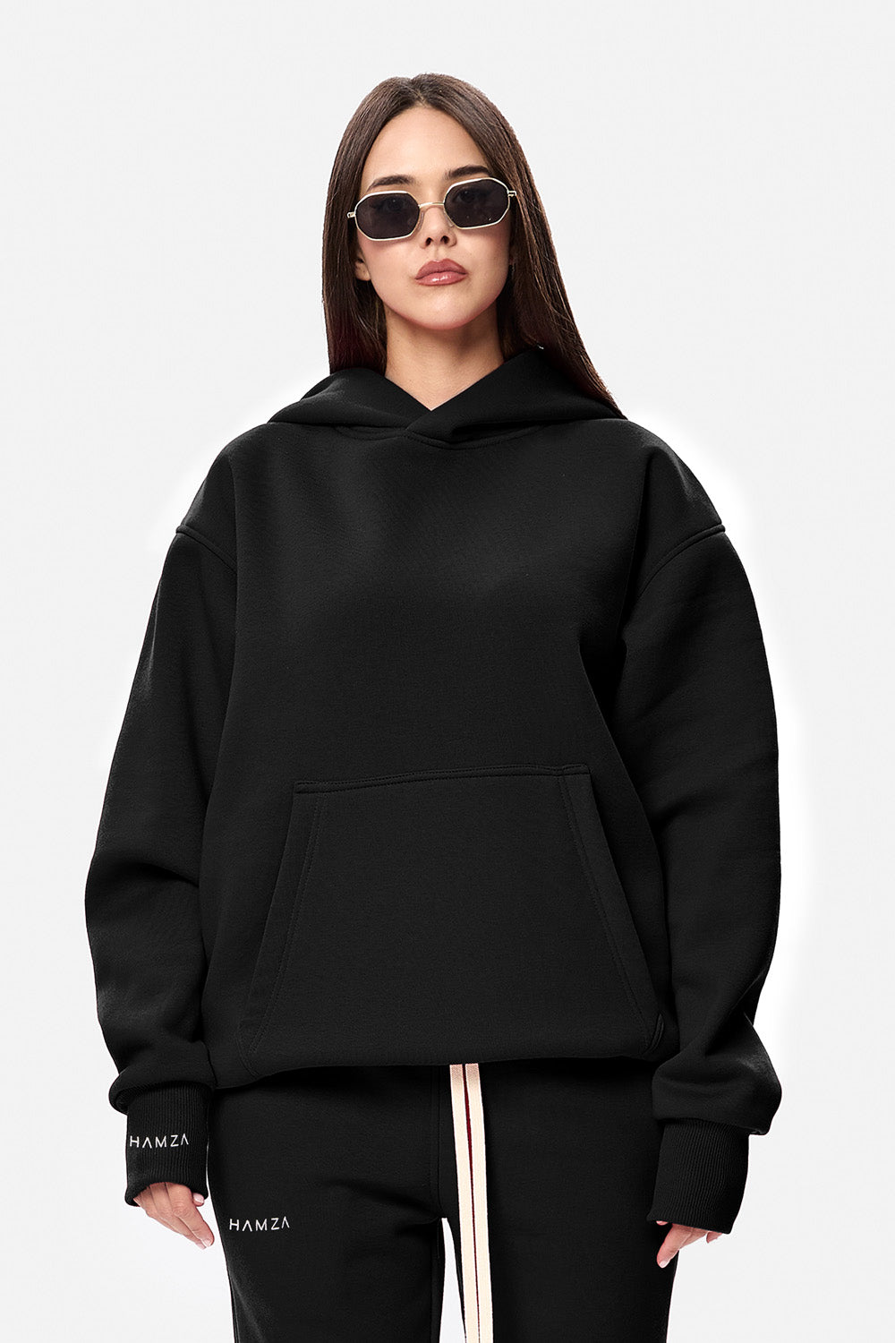 Blank V2 Fleece Hoodie | Women | Black | Modern and elegant style | Comfort and functionality | Atelier Hamza