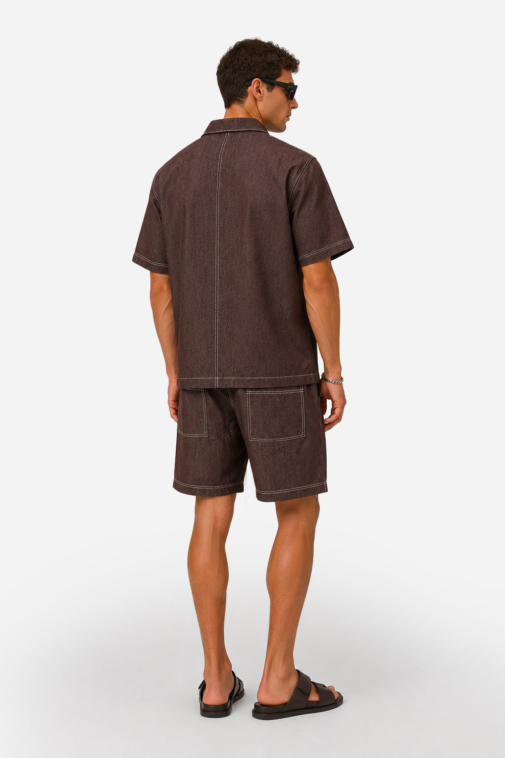 Six denim short pants