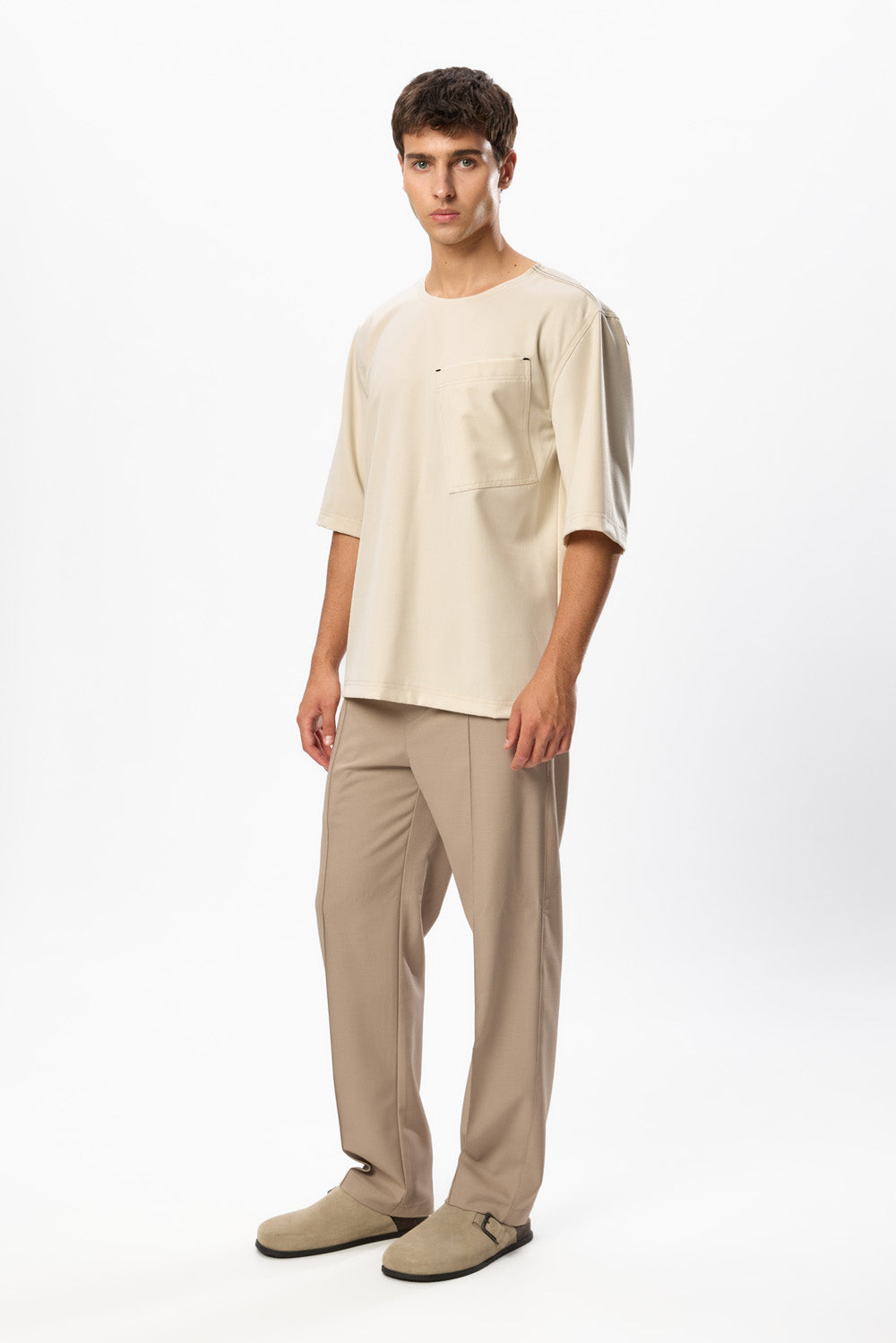 Tricou Vanilla din Stofă cu Lână Noa