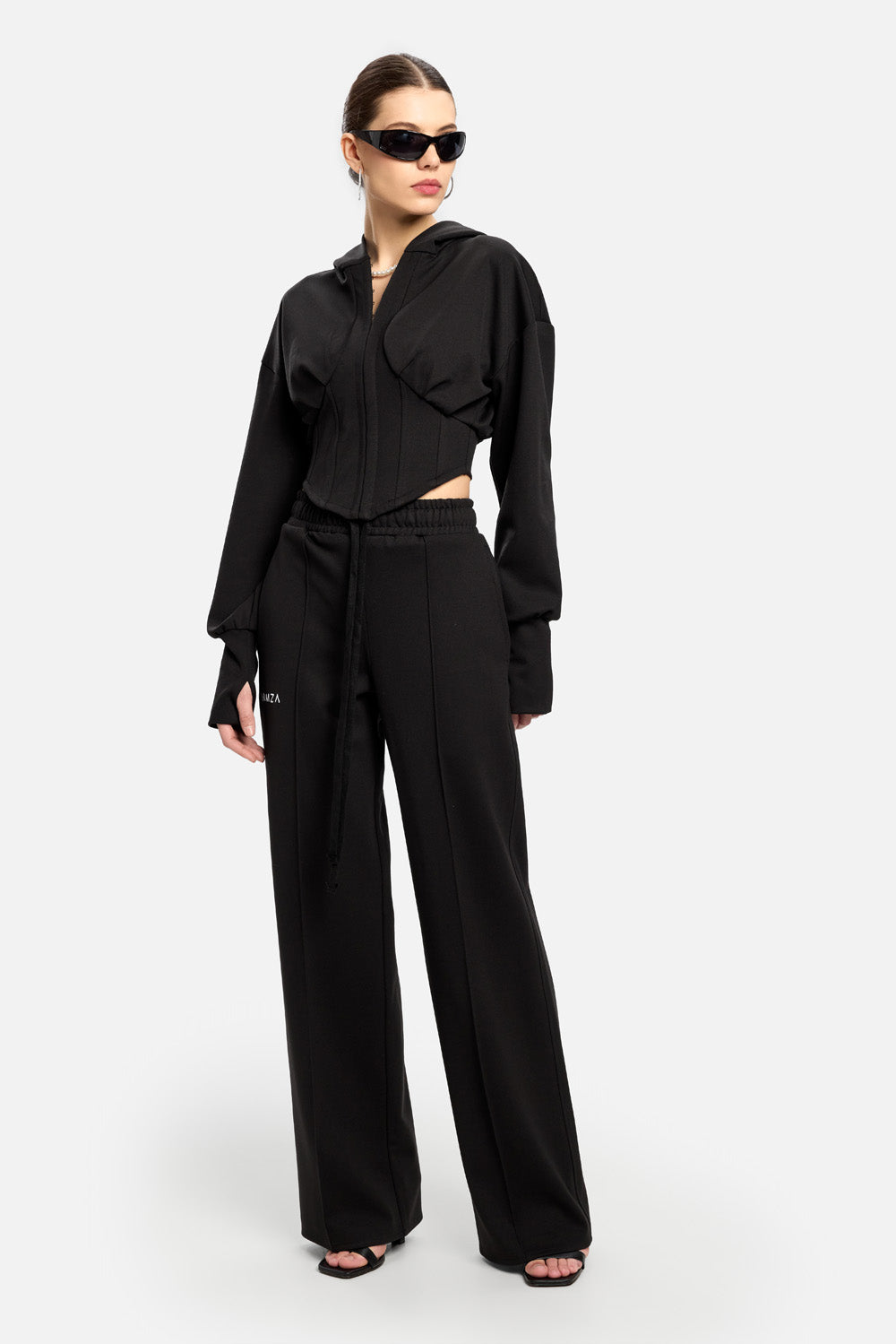 Pantaloni evazați  Karol| Femei | Negru | Stil Modern & Elegant | Confort & Funcționalitate | Atelier Hamza