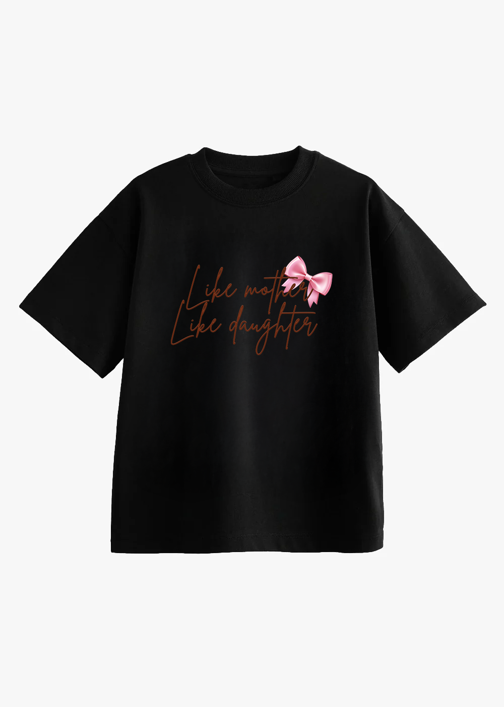 Tricou negru din bumbac cu imprimeu Daughter