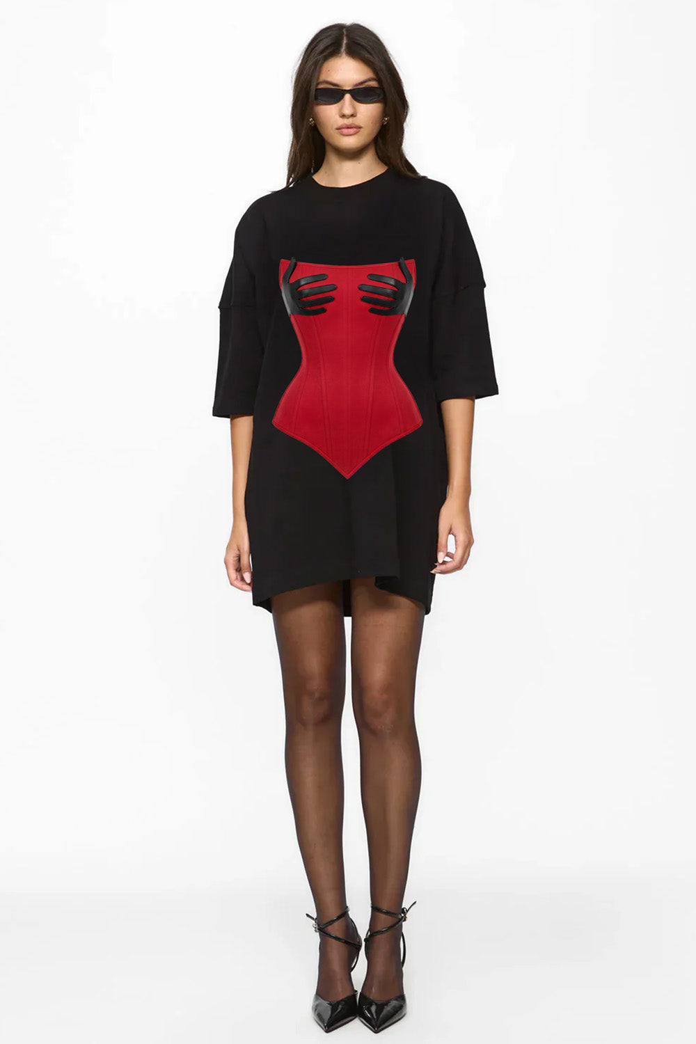 Rochie neagra cu imprimeu Noir V2