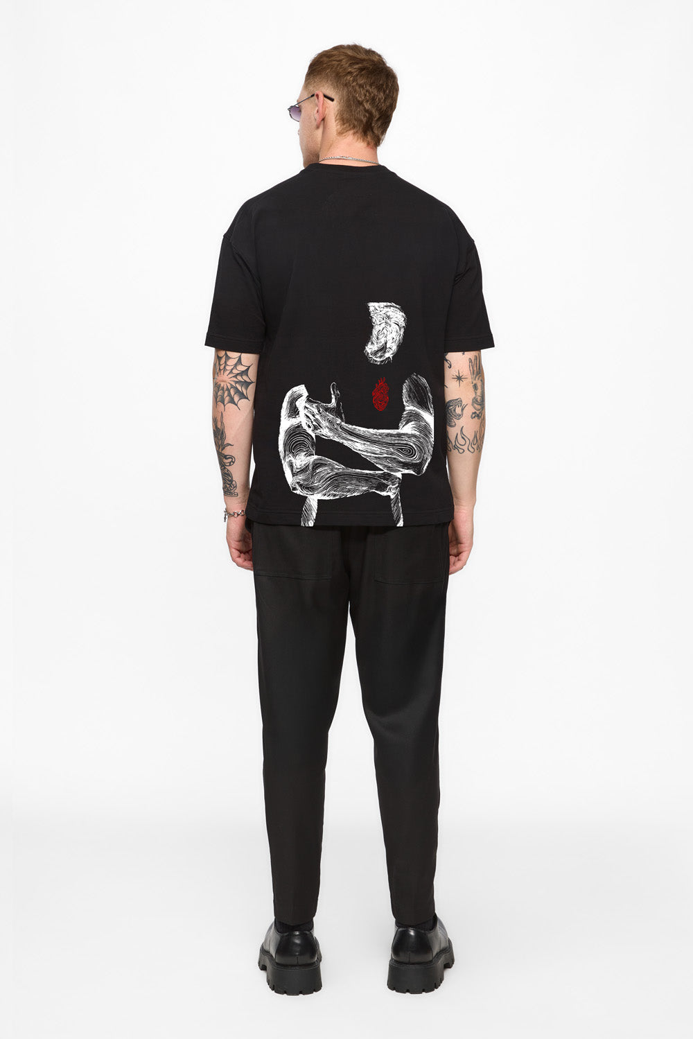 Hug 4 ever   Printed Black T-Shirt