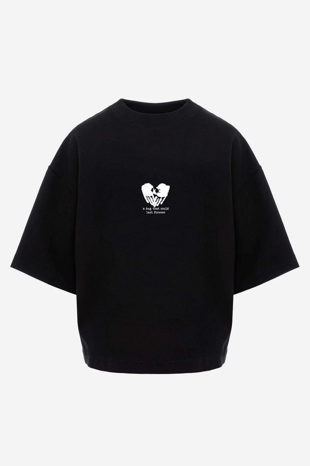 Tricou negru cu imprimeu Valentines